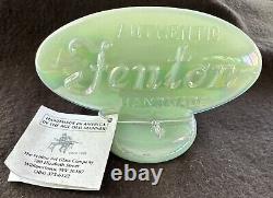 Vintage FENTON Iridescent Glass Logo Sign Dealer Counter Display 5 MINT COND