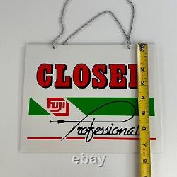 Vintage FUJIFILM Professional Double Sided Open Closed Hanging Sign Display 9x7