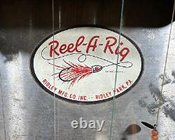 Vintage Fishing Lure Store Display Nautical Advertising Sign BAIT & Tackle SHOP