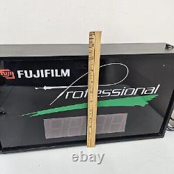 Vintage Fujifilm Professional Store Display Clock Light Not Working