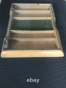 Vintage GILLETTE RAZOR Store Display Case w Glass Top