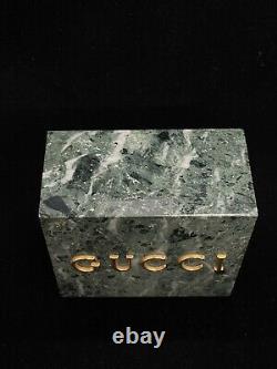 Vintage GUCCI Marble & Brass Store Watch Jewelry Display