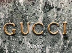 Vintage GUCCI Marble & Brass Store Watch Jewelry Display