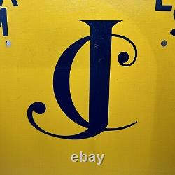 Vintage GUIGNOL JC Marionettes Display Advertising Wooden Sign Yellow Black