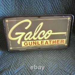 Vintage Galco Gun Leather Dealer Advertising Electric Store Display Sign Rare