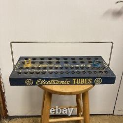 Vintage Ge General Electric Electronic Tube Rack Display Sign Tester