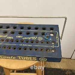 Vintage Ge General Electric Electronic Tube Rack Display Sign Tester