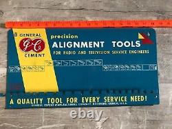 Vintage General Cement GC tin sign display alignment tools for radio and TV