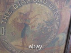 Vintage General Store Diamond Dyes Display Cabinet Fairy