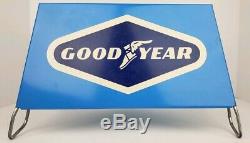 Vintage Goodyear Tire Metal Stand Rack Holder Store Display Advertisement NOS