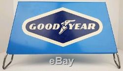 Vintage Goodyear Tire Metal Stand Rack Holder Store Display NOS with Box Near Mint