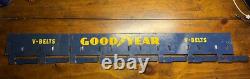 Vintage Goodyear V Belts Store Display Rack Metal Sign Gas Oil Tires Shop Holder