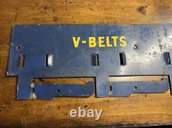Vintage Goodyear V Belts Store Display Rack Metal Sign Gas Oil Tires Shop Holder