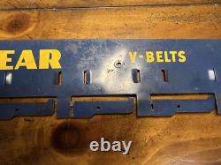 Vintage Goodyear V Belts Store Display Rack Metal Sign Gas Oil Tires Shop Holder