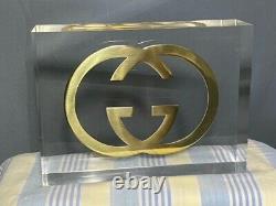 Vintage Gucci Classic Logo Lucite Display