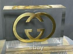 Vintage Gucci Classic Logo Lucite Display