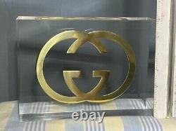 Vintage Gucci Classic Logo Lucite Display