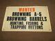 Vintage Gun 19 1/2 X 11 3/4 Wanted Browning Barrels Old Plastic Store Sign