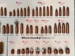 Vintage HORNADY Bullet Ammunition Store Display Board Sign Advertising