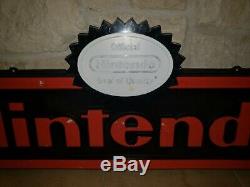 Vintage HUGE Nintendo Hanging Store Display Sign 4 FT Wide BY 1 FT Tall NES