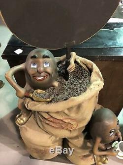 Vintage HUGE Quality Coffee STORE DISPLAY Beans & Bags Statue SIGN Deli Promo