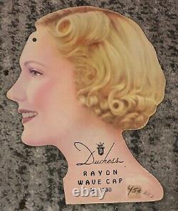 Vintage Hair Sign Duchess Rayon Wave Cap N1730 Advertising Display Drugstore