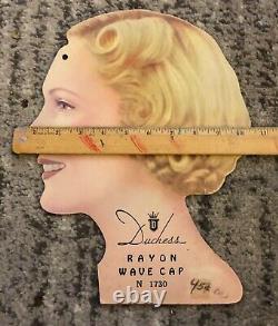 Vintage Hair Sign Duchess Rayon Wave Cap N1730 Advertising Display Drugstore