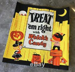 Vintage Halloween Store Display Candy Sign Mid Century Googie