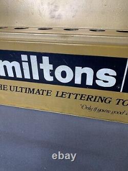 Vintage Hamiltons Ultimate Lettering Tools Advertising Counter Display Box Case