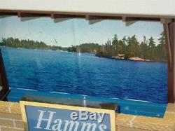 Vintage Hamm's Beer Light Bar Top Sign, Sky Blue Waters, Works, Nice