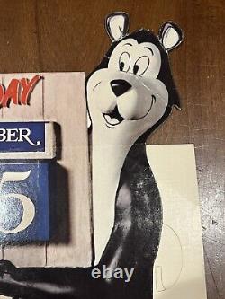 Vintage Hamm's Easel Back Countertop Calendar Display Sign Cardboard Bear Promo