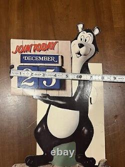 Vintage Hamm's Easel Back Countertop Calendar Display Sign Cardboard Bear Promo