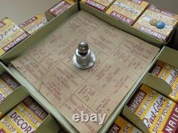 Vintage Hampden Nail Advertising Store Display Rack with Boxes of Tacks