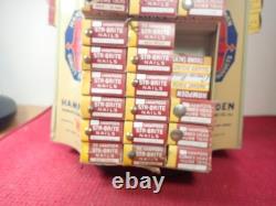 Vintage Hampden Nail Advertising Store Display Rack with Boxes of Tacks
