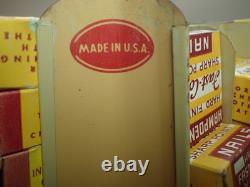 Vintage Hampden Nail Advertising Store Display Rack with Boxes of Tacks