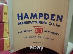 Vintage Hampden Nail Advertising Store Display Rack with Boxes of Tacks