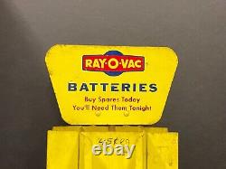 Vintage Hardware Store Display Ray-O-Vac Rayovac Batteries Counter Rotating Sign