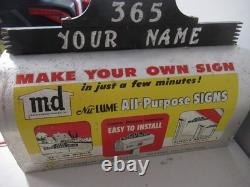 Vintage Hardware Store Retail Display Mailbox MD Lots of Letters Sign Making