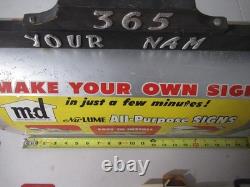 Vintage Hardware Store Retail Display Mailbox MD Lots of Letters Sign Making