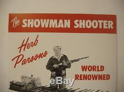 Vintage Herb Parsons Showman Shooter Winchester Western Cardboard Store Display