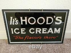 Vintage Hood Ice Cream Mirror Sign. Old Store Counter Display