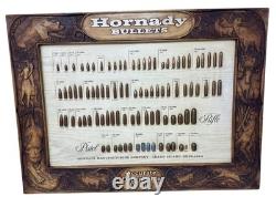 Vintage Hornady Bullets Ammunition Store Display Bullet Board Sign READ