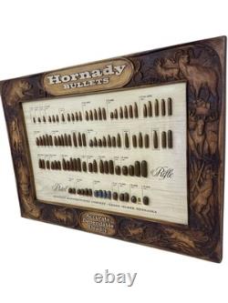 Vintage Hornady Bullets Ammunition Store Display Bullet Board Sign READ
