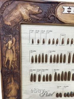 Vintage Hornady Bullets Ammunition Store Display Bullet Board Sign READ