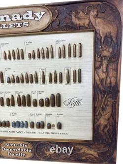Vintage Hornady Bullets Ammunition Store Display Bullet Board Sign READ