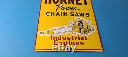 Vintage Hornet Chainsaw Sign Porcelain Store Display Advertising Gas Sign