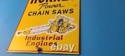 Vintage Hornet Chainsaw Sign Porcelain Store Display Advertising Gas Sign