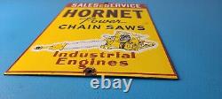 Vintage Hornet Chainsaw Sign Porcelain Store Display Advertising Gas Sign