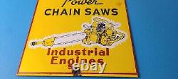 Vintage Hornet Chainsaw Sign Porcelain Store Display Advertising Gas Sign