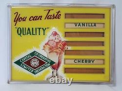 Vintage Ice Cream Flavor Store Shop Advertising Display Sign Capital Co-op Brand